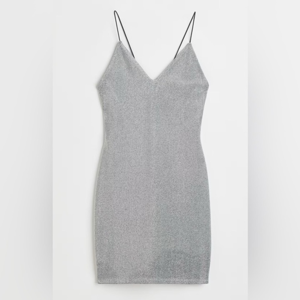 NWT H&M  Shimmering Silver Party Dress